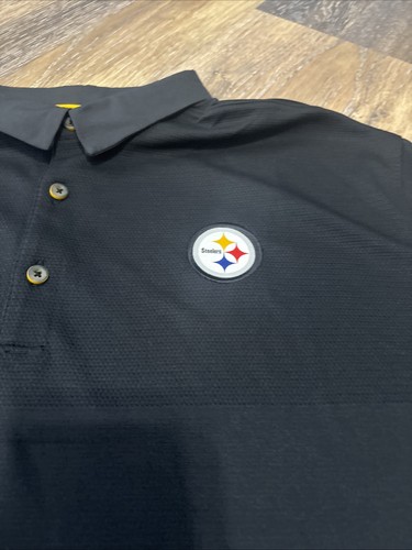 Nike Drifit Polo Shirt NFL Pittsburgh Steelers Football On Field Apparel NWT - Picture 2 of 11