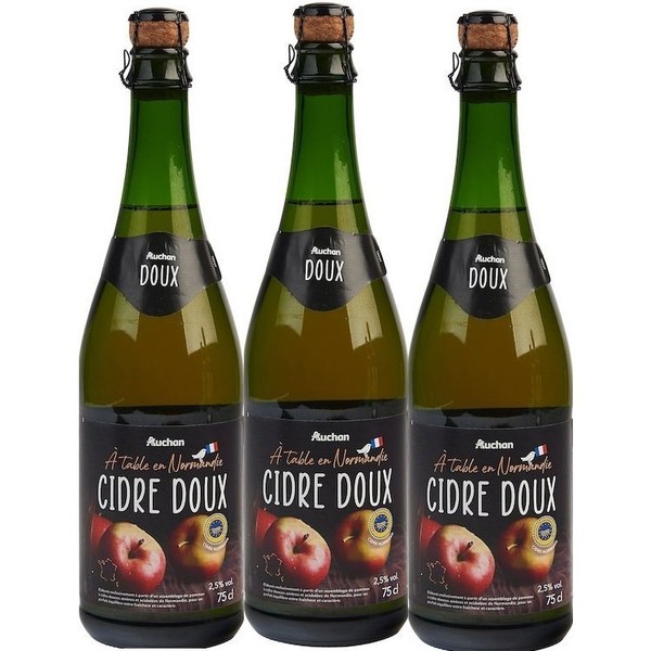 Apfel - Cidre De Normandie Doux SüßEr Apfelwein Orig. Aus Frankreich 3 X 0,75L !-image