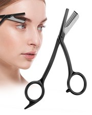 Eyebrow Scissors with Comb Professional Stainless Steel Precision Brow Trimming