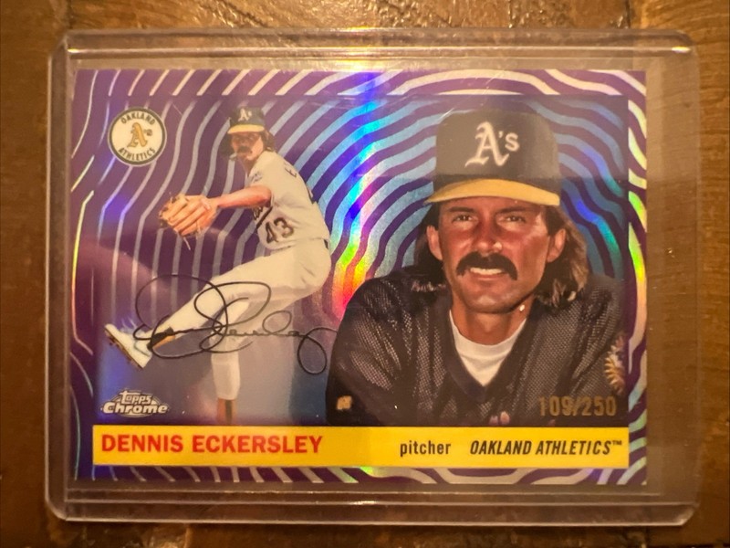 Topps 2025 Chrome Platinum Dennis Eckersley Purple Vibrations /250 #382