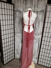 Shein SXY L Metallic Glitter Bodycon Maxi Dress Sleeveless NWT plunging Sexy