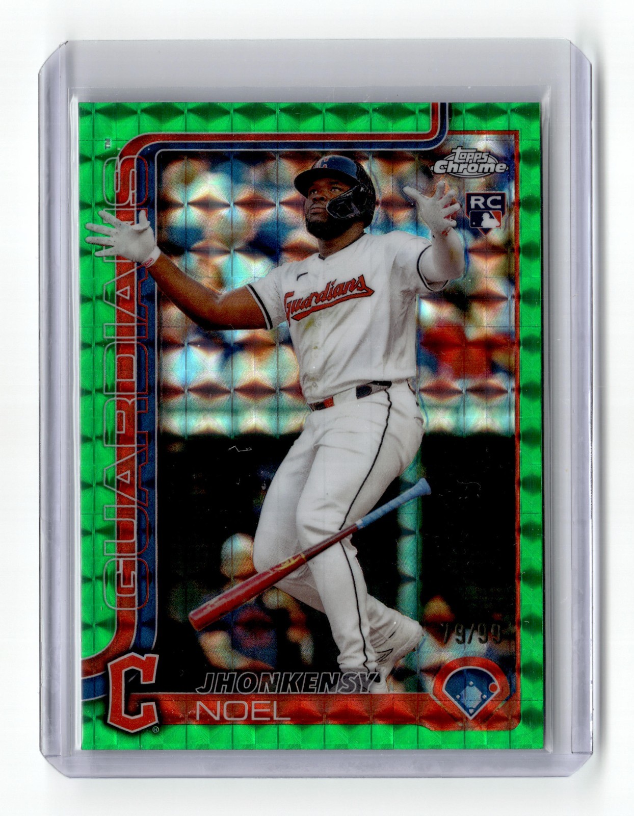 2025 Topps Chrome #291 Jhonkensy Noel Green Geometric Rookie 79/99 RC