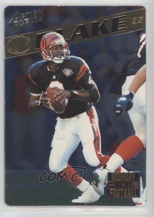 1995 Action Packed Monday Night Football Highlights Jeff Blake #7 Rookie RC 0q3