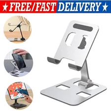 Universal Metal Desk Tabletop Phone iPad Tablet Stand Holder Foldable Adjustable