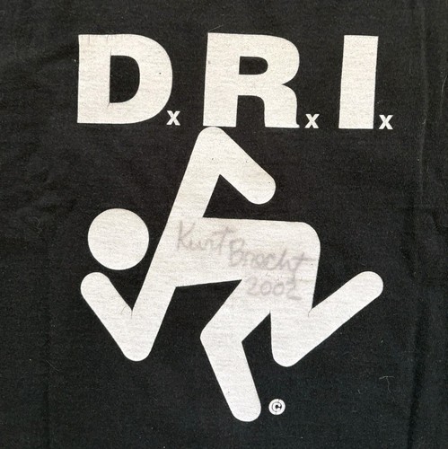 Vintage 80s 90s D.R.I. Dirty Rotten Imbeciles Crossover Punk T-Shirt XL Signed - Picture 4 of 5