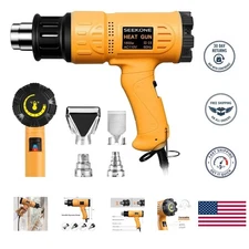 Craftsman's Choice: 1800W Heat Gun Kit with Adjustable Heat & Accessories