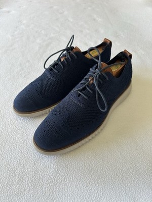 Cole Haan Shoes Men's 10M Blue ZEROGRAND Remastered Stitchlite Wingtip Oxfords