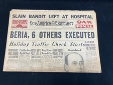 BERIA, 6 OTHERS EXECUTED, LOS ANGELES EXAMINER DEC 24, 1953, COMPLETE PAPER