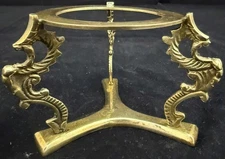 o'o'o . Brass Metal STAND for Paperweight Planter or Other Item .Seahorse Design