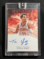 2018-19 Panini Chronicles Origins Trae Young 1/1 On Card Auto Black Box Atlanta