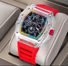 Richard Fashion Style Rapper Mille Colorful Deal Transparent Multicolor Watch