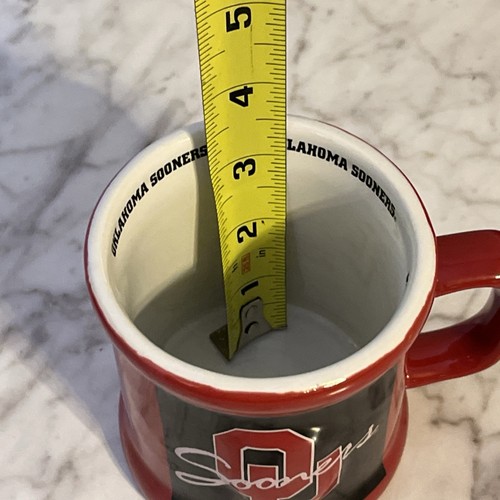 Tazza da caffè University of Oklahoma Sooners rossa con licenza ufficiale - Foto 10 di 11