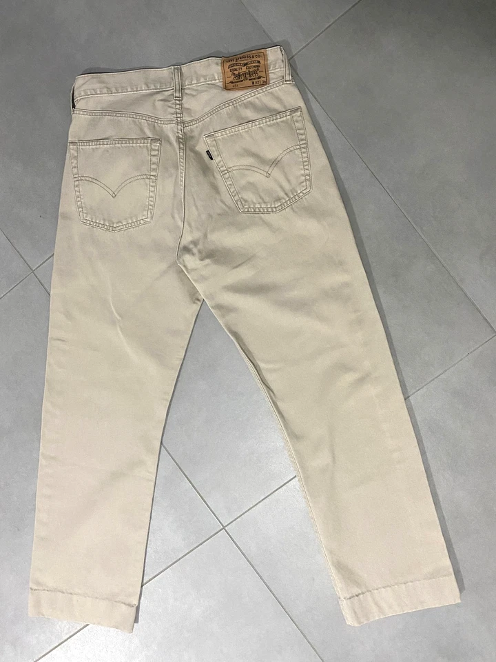 JEAN PANTALON Homme Marque LEVI STRAUSS 451 - Taille 42 - couleur Beige - Photo 2/4