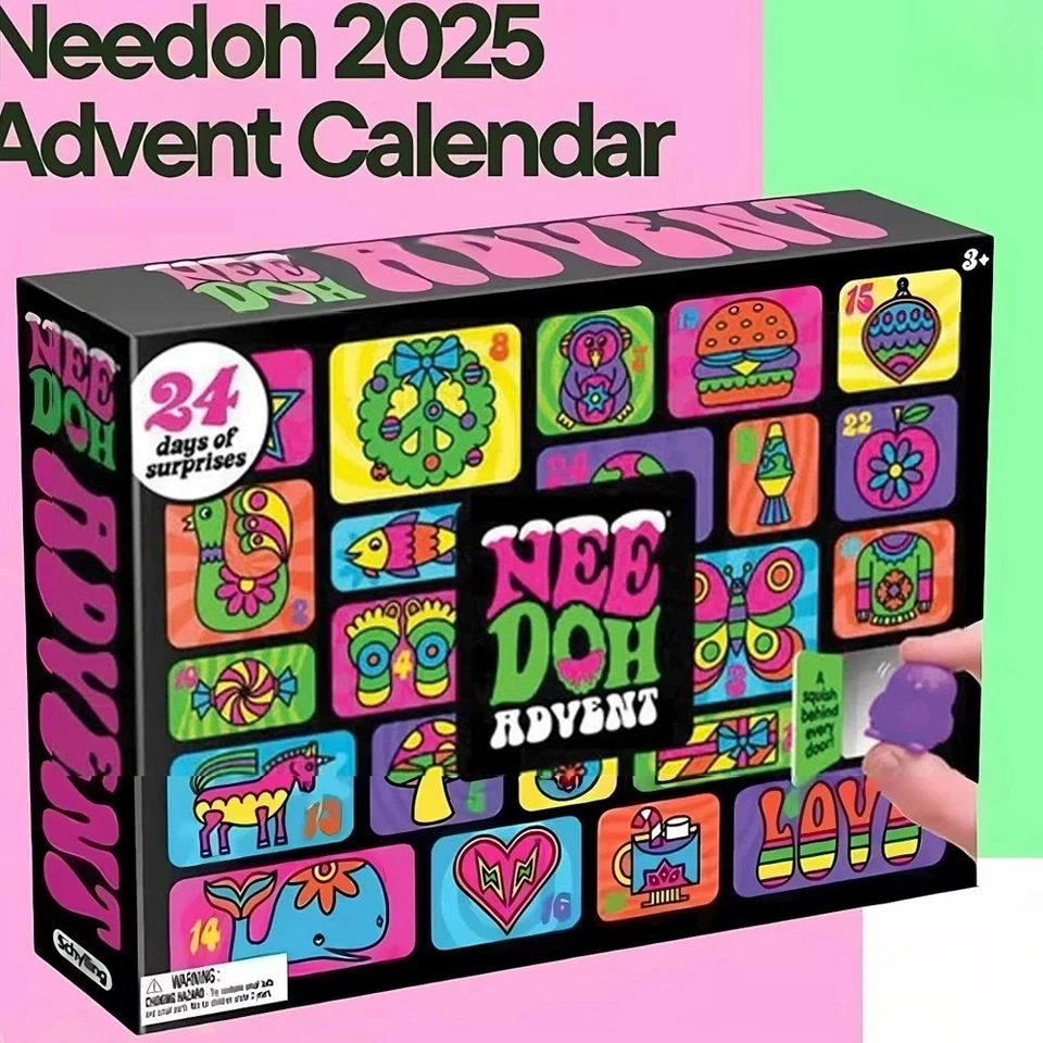 24pcs Needoh Advent Calendar 2025 Stress Relief Squishy Doll Toys Set Kids Gift - Image 3 of 4