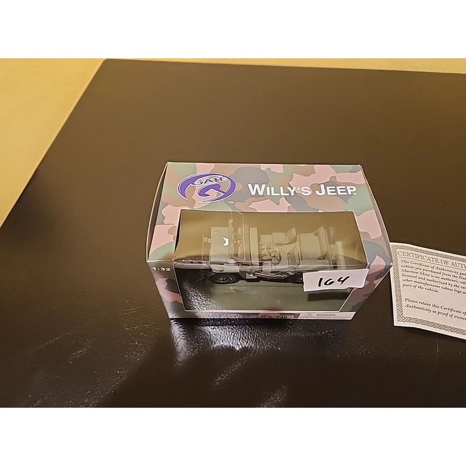 GATE Willys Jeep Army Green 1:32 Scale Diecast Model Car Collectible New - Image 2 of 4