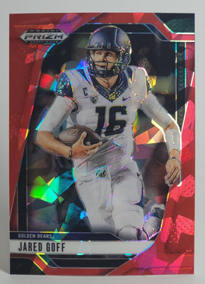 2025 Panini Prizm Draft Picks - Jared Goff #172 Red Ice Cal Golden Bears