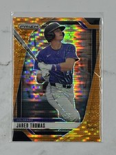2025 Panini Prizm Jared Thomas #12 Orange Pulsar 16/399 Colorado