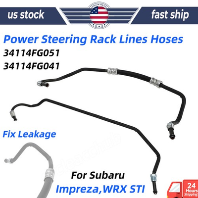 #ad For Subaru Power Steering Rack Repair Lines 2008 2014 WRX amp; 2008 2014 STI 2pcs $100.99