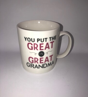 You Put The Great in Great Grandma Vintage Double Sided Mug VTG