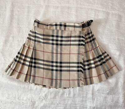 Burberry Children Check Printed Pleated Skirt - ShopStyle