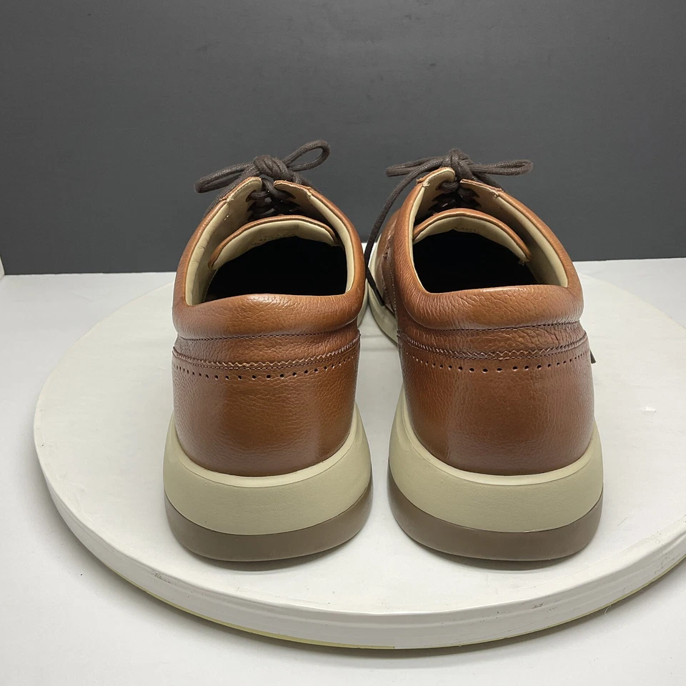 Zapatos Allen Edmonds Para Hombre 13 Beaumont Punta de Ala Derby Oxford Cuero Coñac Foto 3 de 4