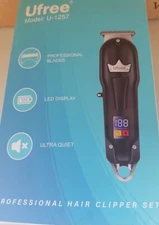Ufree U-1257 Black LED Display Professional Hair Clipper Set New Open Box