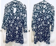 LAST NWT ZARA black / sand PRINTED SHIRT DRESS 8717/345