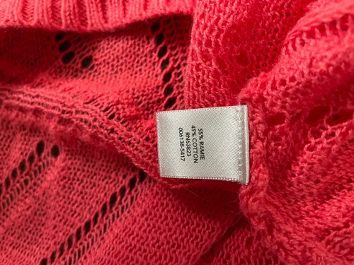 CJ Banks Cardigan Womens 3X Plus Open Front Coral Lightweight Modern (241-22) - Picture 5 of 5