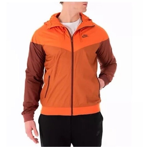 Nike Men's Windrunner Full Zip Jacket | Hoodie | Orange Brown | Size Large