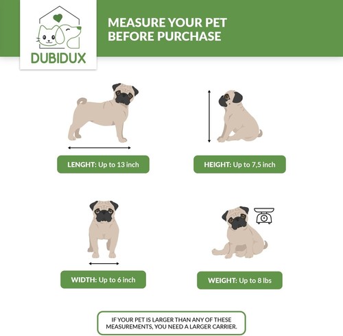 DUBIDUX Pet Carrier (16.5 x 7 x 9) 2 Sides Expandable - Picture 2 of 7