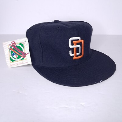 #ad Vintage 90s San Diego Padres Hat New Era Diamond Pro Model Size 7 Wool USA $49.97
