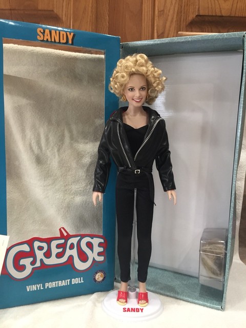 GREASE SANDY Franklin Mint Portrait Doll W/Box,paperwork Vinyl Blk ...