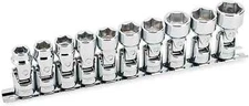 Powerbuilt 3/8″ Drive Metric Universal Joint Socket Set (10 Piece Set) 641715