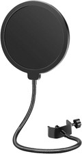 Pop Filter Shield f/ Blue Yeti  Microphones,360  Gooseneck Clip Stabilizing Arm