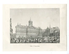 Antique Print-ROYAL PALACE-AMSTERDAM-CITY HALL-Lebarge-Cloet-1825