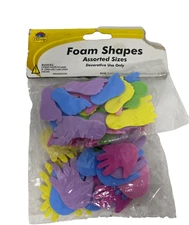 KBI Designs Foam Shapes Assorted Sizes Decorative Only Hands and Foot Prints