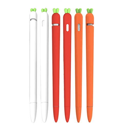 Hemobllo Case with Apple Pencil 2 Generation Silicone Stylus Sleeve Carrot Sh...