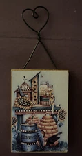 Birds And Bees Fridge Magnet ￼Sunflower, hives, Seeds, Bird Houses Wire Heart