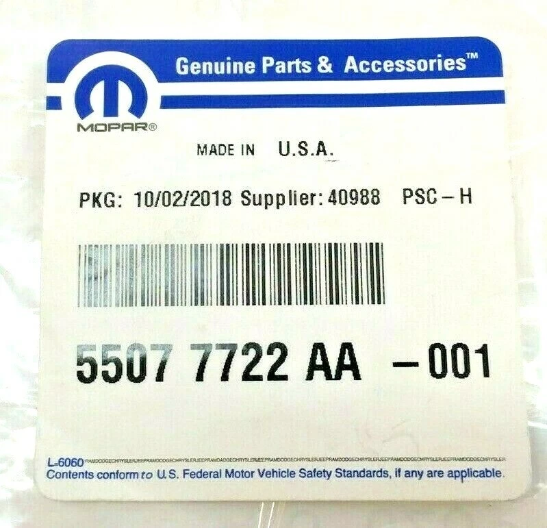 Emblema placa de identificação cromada tampa traseira Dodge Dakota 2005-2011 55077722AA - Imagem 3 de 3
