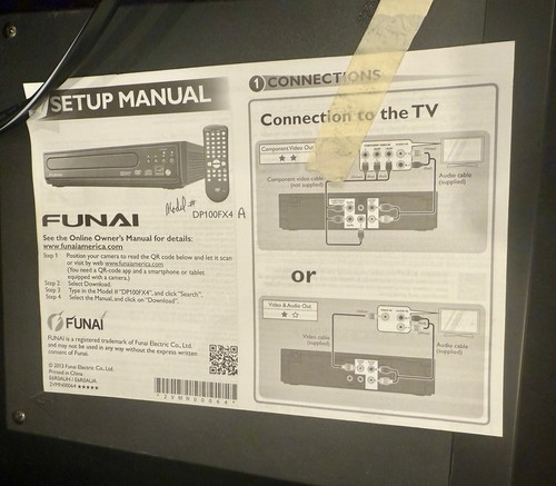 Funai DVD Player DP100FX4 Tested but NOT Used, Comes with Remote - Picture 2 of 4