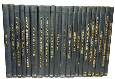 International Library Textbook Lot 21 Volumes Engineering Hydraulics 1930s