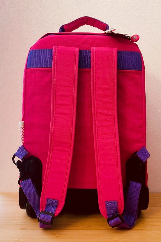 kipling Sanaa Rolling backpack School Bag Pink Rose | eBay display picture 1