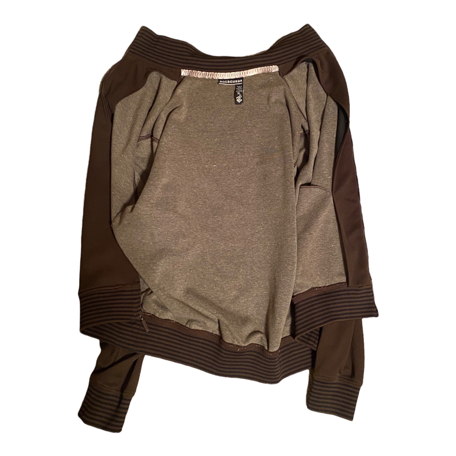 Mens Vintage Heavyweight Rocawear Brown Track Jacket … Gem