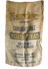 100 LB Original HARDER Yellow Peas Gunny Sack Plum Coulee Manitoba Canad FREE SH