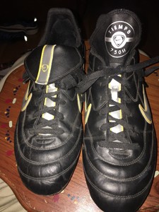 nike tiempo black yellow