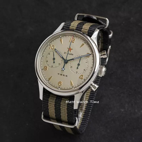 Seagull 1963 ST1901 Venus 40mm Chronograph Sapphire, Display Back, 2 Straps BNIB - Picture 3 of 12