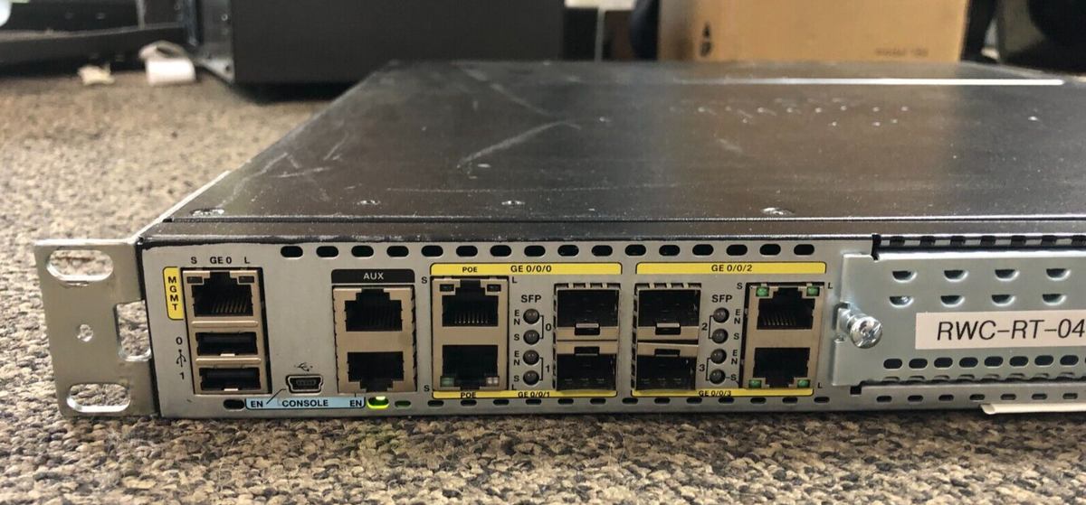 Cisco ISR4431/k9 Gigabit Integrated Services Router Missing Cisco ISR4431/k9 Gigabit Integrated Services Router Missing