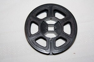 Vintage 9 Black Plastic Empty Movie Film Reels 8mm/50ft In Boxes