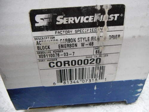 NEW SERVICEFIRST COR00020 Standard Capacity Filter-Drier Block FREE SHIPPING! 
