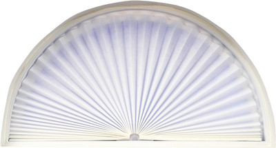 No Tools Original Arch Light Filtering Pleated Fabric Shade White, 72x36